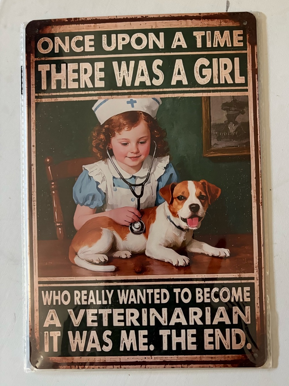 14pc Lot of Veterinarian Metal Signs - New in Package - Dog Cat Animal Lovers